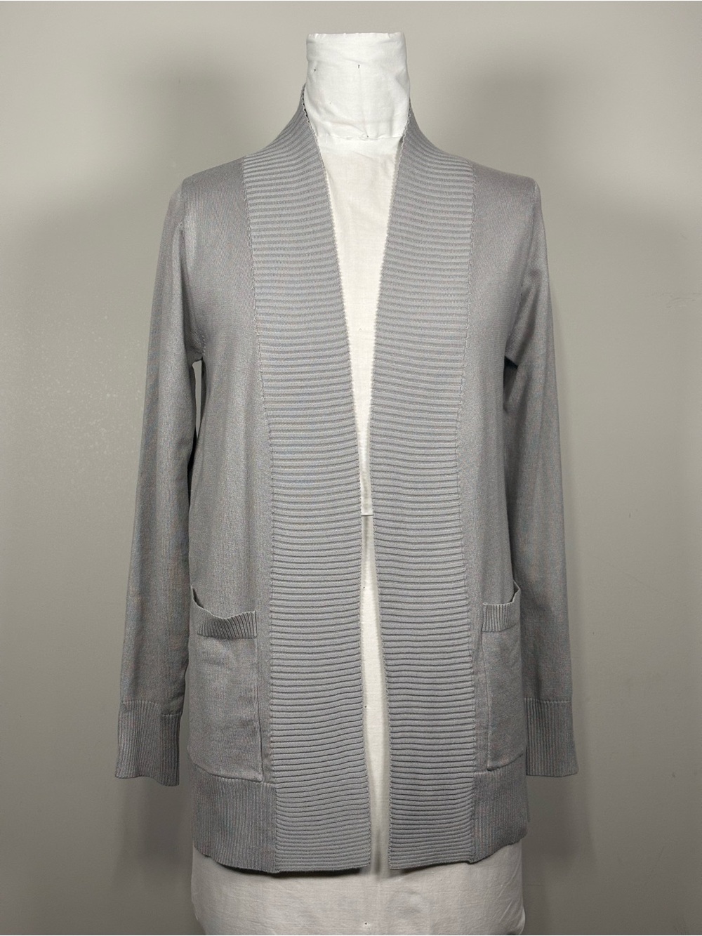 Urban Coco Grey Open Front Cardigan Sweater Size Small